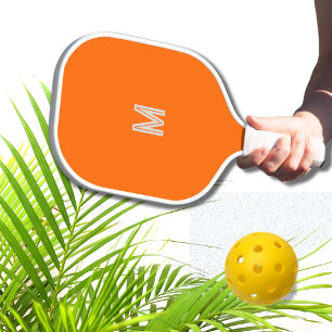 Raquette De Pickleball néon orange - ajouter monogramme