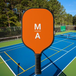 Raquette De Pickleball néon orange - monogrammes gras