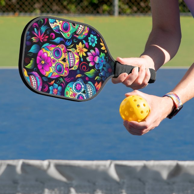 Raquette De Pickleball Neon Sugar Skull (Insitu)