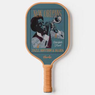 Raquette De Pickleball New Orleans Music nom personnalisé