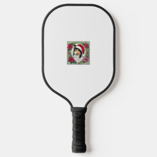 Raquette De Pickleball Noël Collie Chien Illustration Yule Collies 5