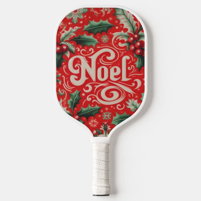 Raquette De Pickleball Noel de Noël Rouge et Vert (Recto)