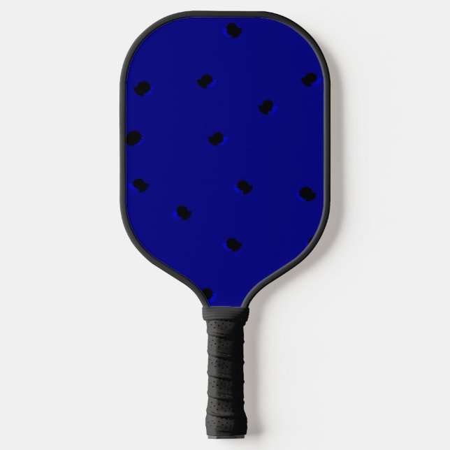 Raquette De Pickleball Noir de minuscules trous en bleu (Recto)