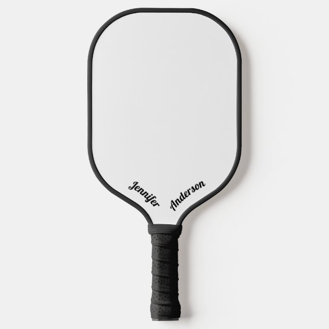 Raquette De Pickleball Noir et blanc personnalisés (Recto)