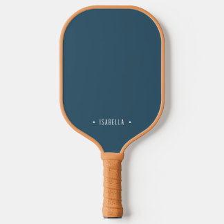 Raquette De Pickleball Nom bleu transparent moderne personnalisé