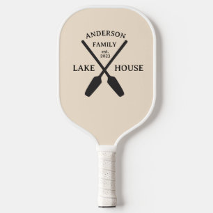Raquette De Pickleball Nom de famille personnalisé Lake House
