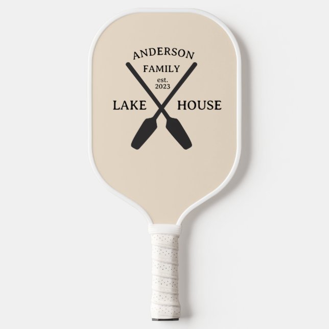 Raquette De Pickleball Nom de famille personnalisé Lake House (Recto)