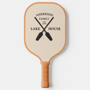 Raquette De Pickleball Nom de famille personnalisé Lake House
