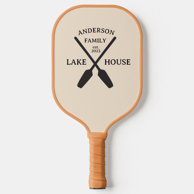Raquette De Pickleball Nom de famille personnalisé Lake House (Recto)