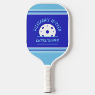 Raquette De Pickleball Nom de magicien de Pickleball mignon Balle Bleue P