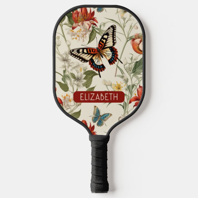 Raquette De Pickleball Nom de monogramme assez Vintage (Recto)