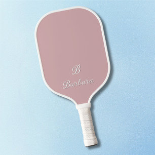 Raquette De Pickleball Nom de script de monogramme personnalisé