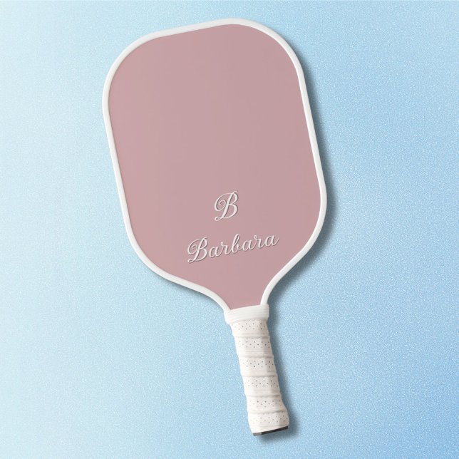 Raquette De Pickleball Nom de script de monogramme personnalisé (Créateur téléchargé)