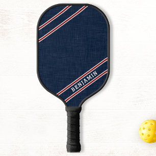 Raquette De Pickleball Nom du joueur bleu rouge bleu marine