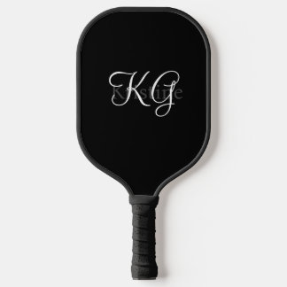 Raquette De Pickleball Nom du monogramme Initiales modifiables Style