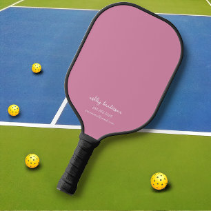 Raquette De Pickleball Nom du monogramme rose mignon de la fille + Coordo