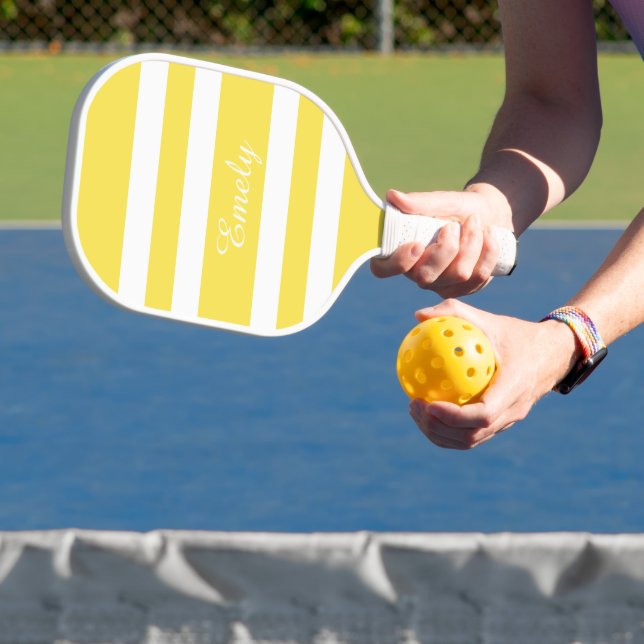 Raquette De Pickleball Nom du script jaune moderne (Insitu)