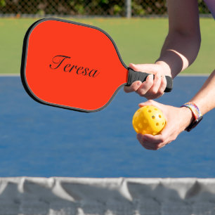 Raquette De Pickleball Nom élégant écarlate Minimaliste tendance