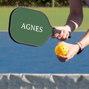 Raquette De Pickleball Nom élégant Hunter Green Minimaliste tendance