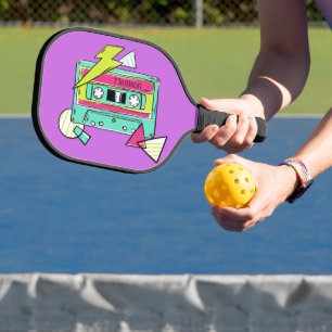 Raquette De Pickleball Nom et couleur personnalisés Bande Casette