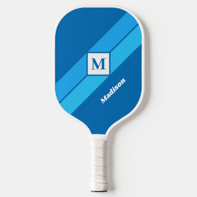 Raquette De Pickleball Nom et monogramme personnalisés (Recto)