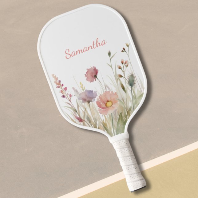 Raquette De Pickleball Nom Floral Pretty Rose (Créateur téléchargé)