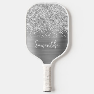 Raquette De Pickleball Nom Glam Argent Pailleté
