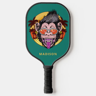 Raquette De Pickleball Nom personnalisé Beach Monkey