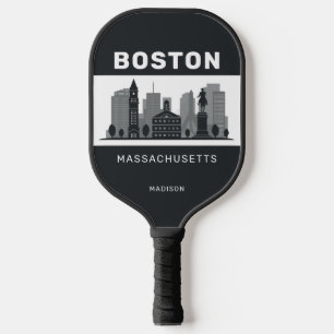 Raquette De Pickleball Nom personnalisé Boston Massachusetts