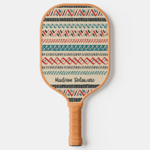 Raquette De Pickleball Nom personnalisé du Motif Aztec