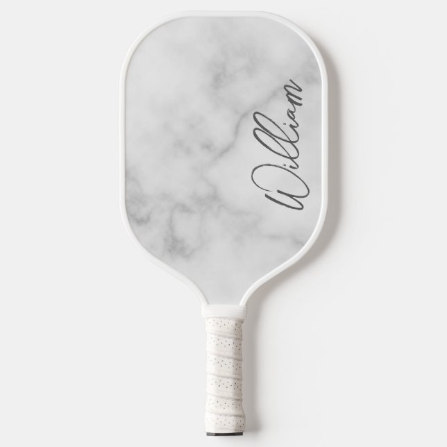 Raquette De Pickleball Nom personnalisé du script moderne (Recto)