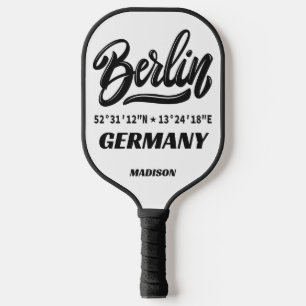 Raquette De Pickleball Nom personnalisé et coordonnées Berlin Allemagne c