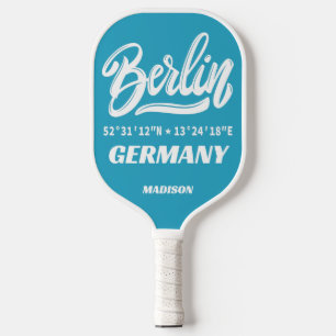 Raquette De Pickleball Nom personnalisé et coordonnées Berlin Allemagne c