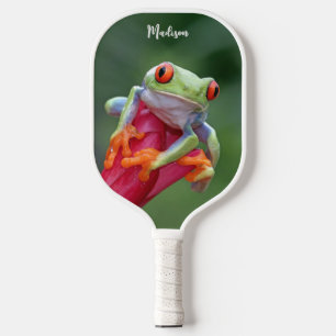 Raquette De Pickleball Nom personnalisé Grenouille