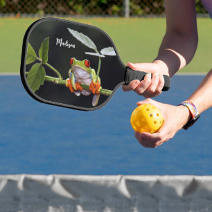 Raquette De Pickleball Nom personnalisé Grenouille