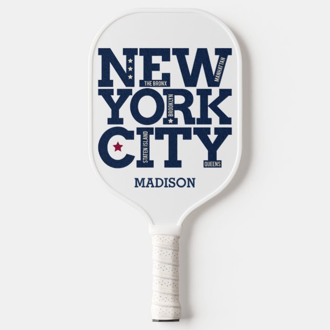 Raquette De Pickleball Nom personnalisé New York City (Recto)