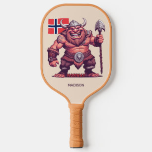 Raquette De Pickleball Nom personnalisé Norwegian Troll