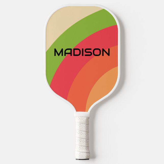 Raquette De Pickleball Nom personnalisé rétro (Recto)