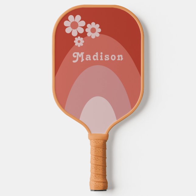 Raquette De Pickleball Nom personnalisé rétro (Recto)