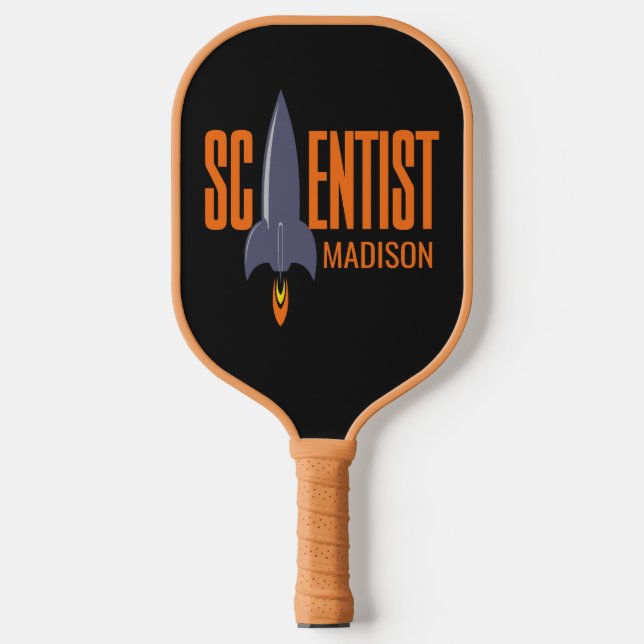 Raquette De Pickleball Nom personnalisé Rocket Scientist (Recto)