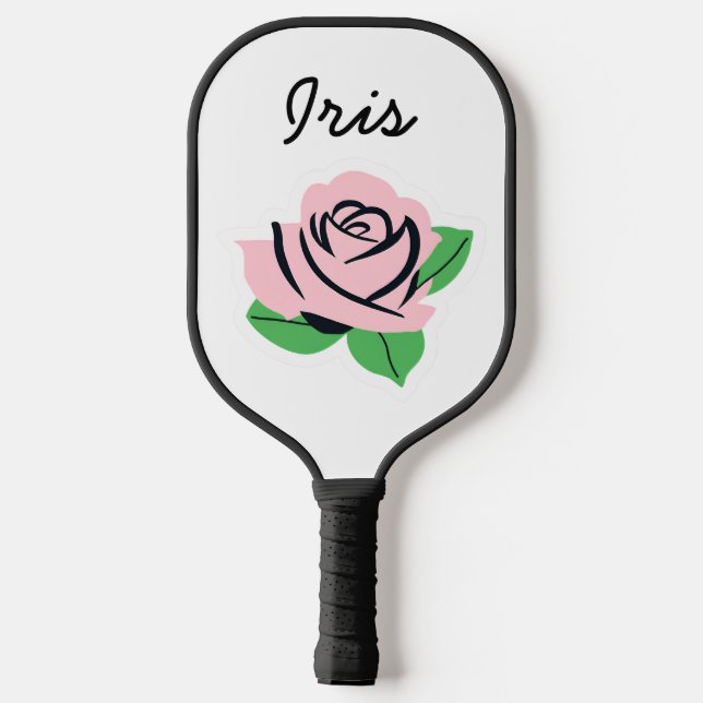 Raquette De Pickleball Nom personnalisé rose rose (Verso)