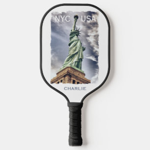 Raquette De Pickleball Nom personnalisé Statue de la Liberté