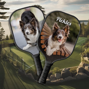 Raquette De Pickleball Nom personnalisé Votre Chien Photo