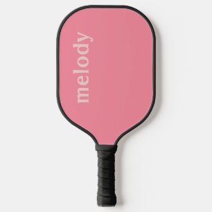 Raquette De Pickleball Nom rose minimaliste moderne