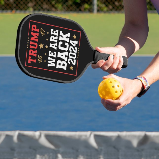 Raquette De Pickleball Nous sommes de retour Trump USA Flag Election Winn (Insitu)