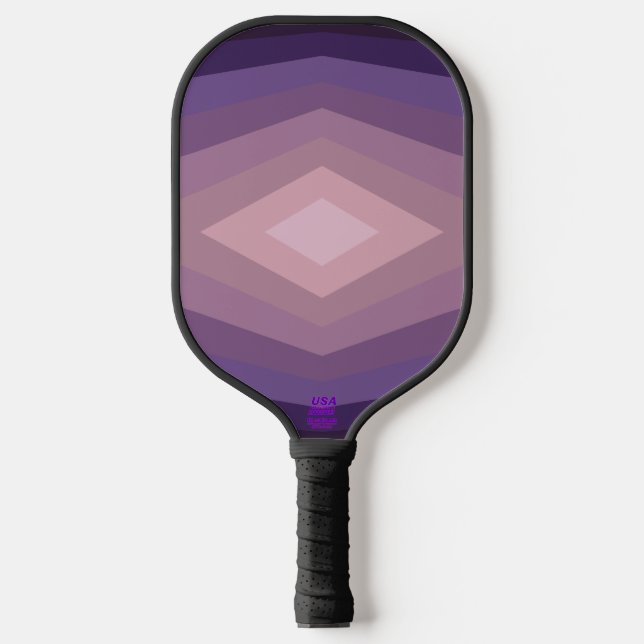 Raquette De Pickleball Nuances D'Art Abstrait Géométrique Violet (Recto)