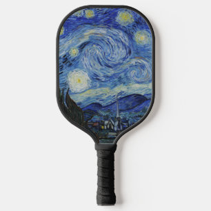 Raquette De Pickleball Nuit étoilée de Van Gogh ciel bleu tourbillonnant 