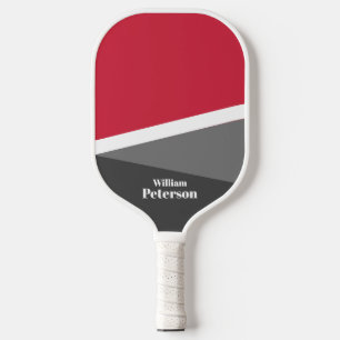 Raquette De Pickleball Numéro personnalisé des nuances Vintages de gris r