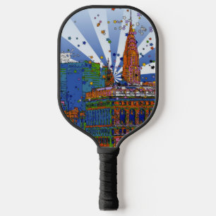 Raquette De Pickleball NYC psychédélique : Chrysler, Flatiron #1