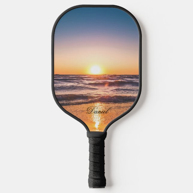 Raquette De Pickleball Ocean Sunset Tropical Holiday (Recto)